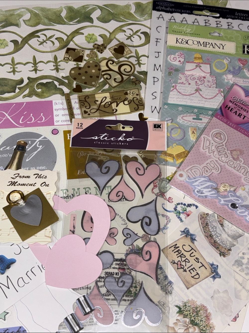 Wedding Stickers Wedding Stickers Pack Vintage 90s wedding Embellishments